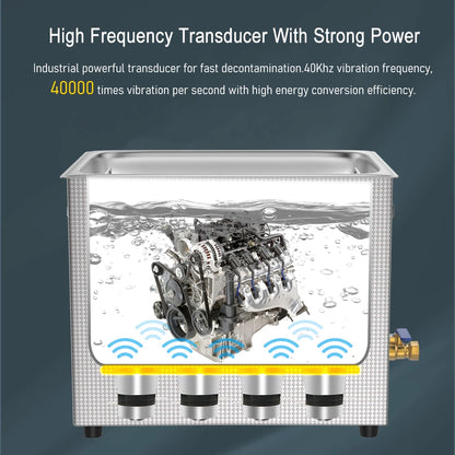 1.3L Ultrasonic Cleaner with 120W Heating Function