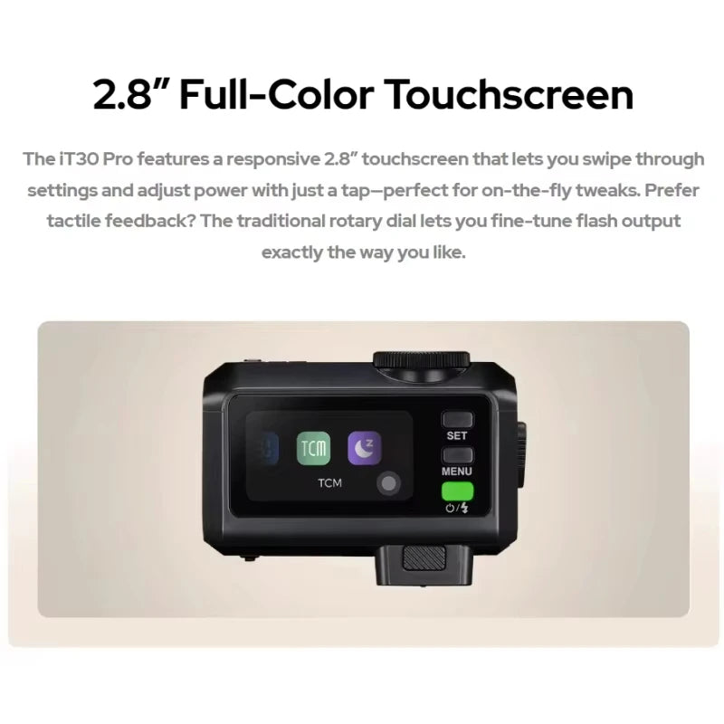 Pocket TTL Camera Flash 2.4G Wireless Touchscreen Sony