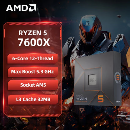 High Performance Gaming CPU Ryzen 5 7600X AM5 Socket