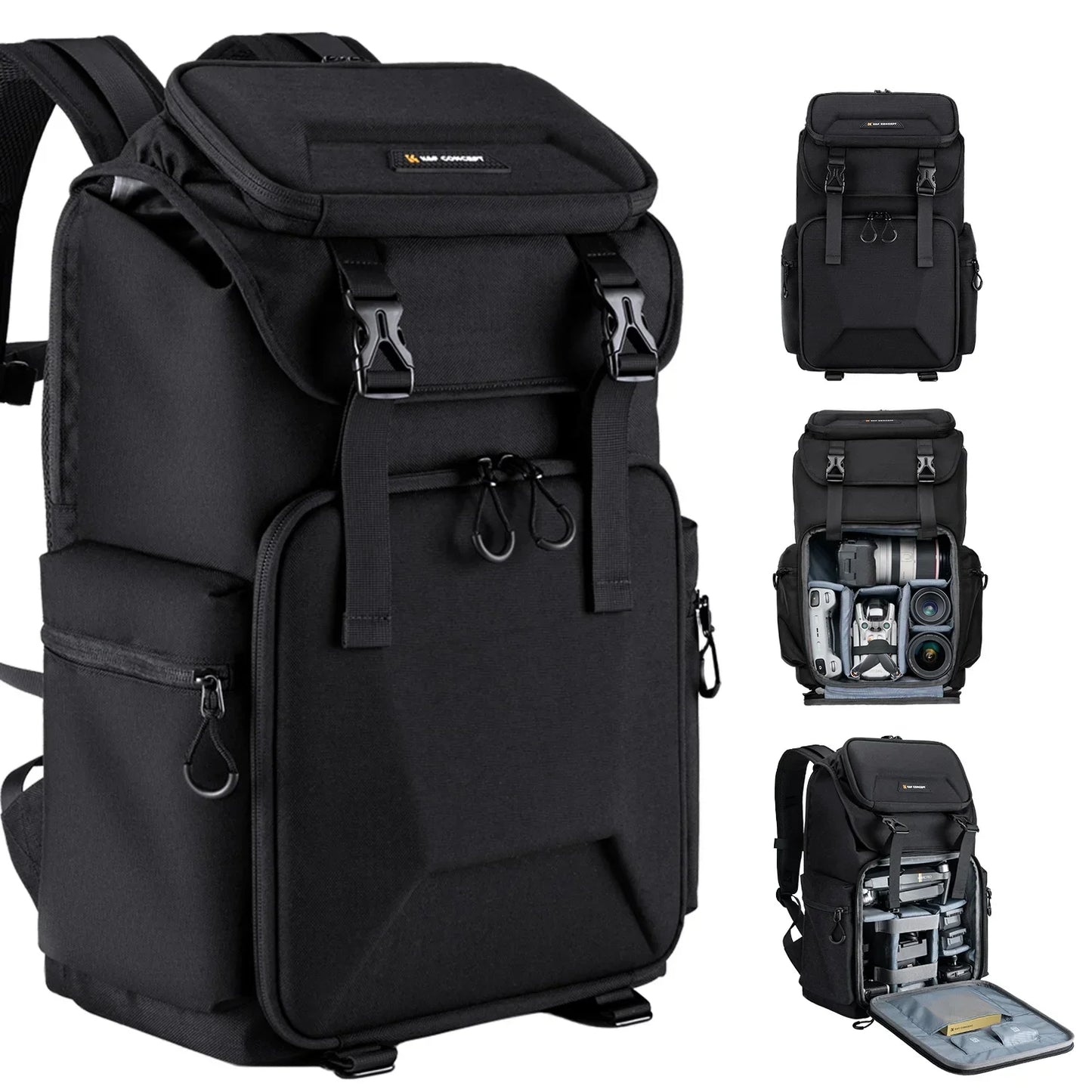 25L Black Camera and Laptop Backpack for DSLR and Mirrorless