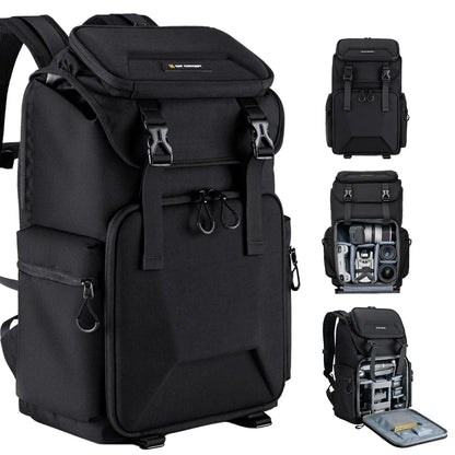 25L Black Camera and Laptop Backpack for DSLR and Mirrorless