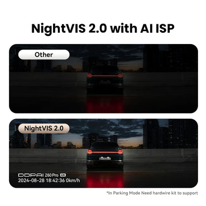 3-Channel 4K Dash Cam with ADAS and Wi-Fi