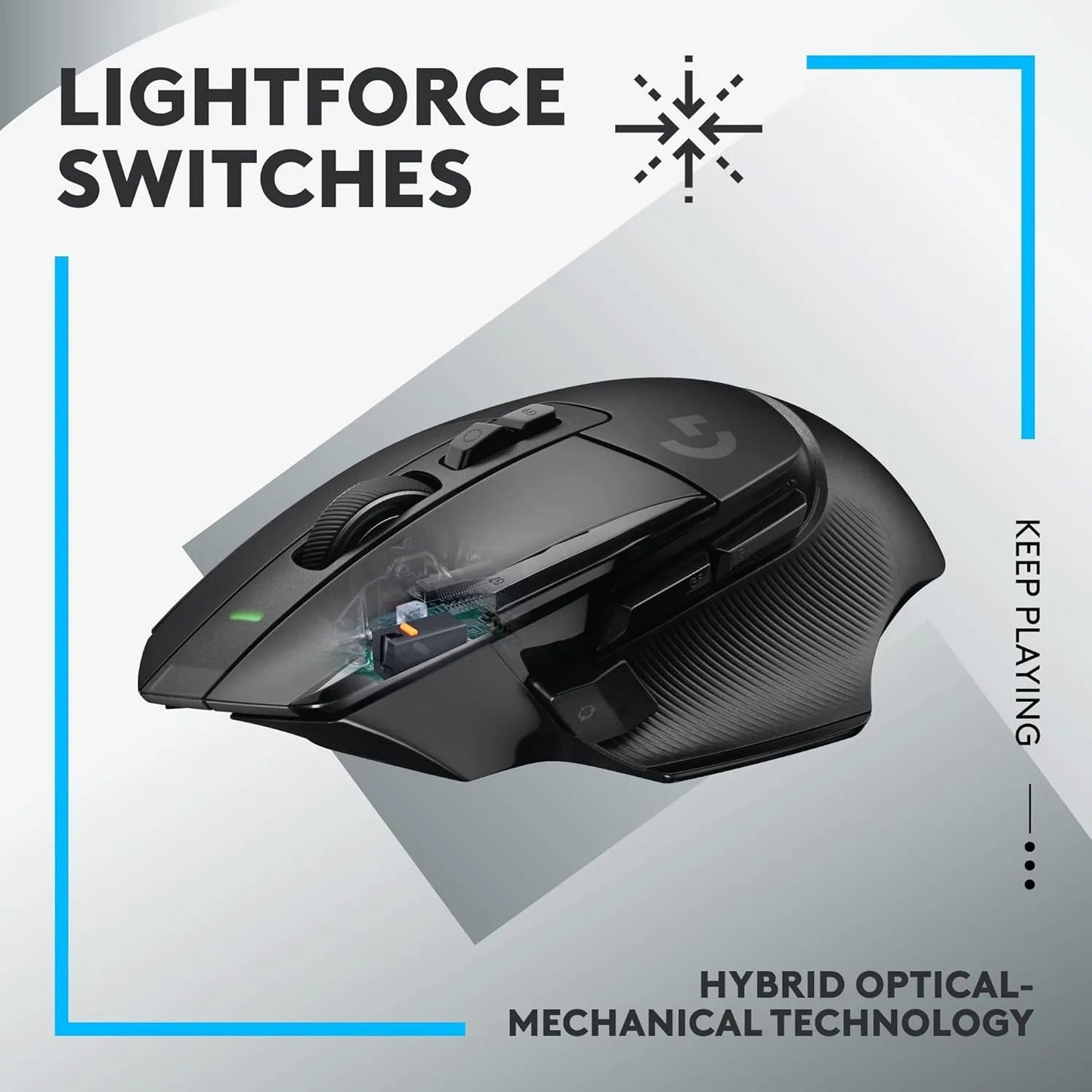 Black Wireless Gaming Mouse LIGHTSPEED HERO 25K