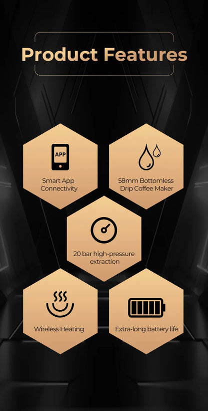 Portable Wireless Electric Espresso Machine 51mm