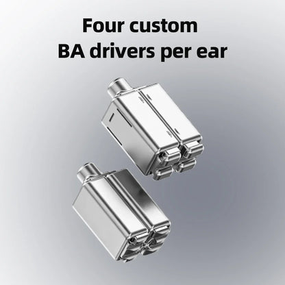JH5 Silver 1DD+4BA Hi-Res Audio Detachable Earbuds