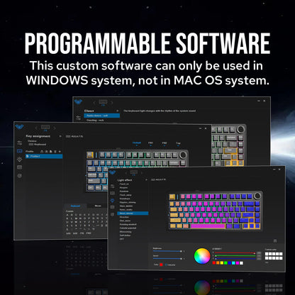 Side Printed Keys Wireless Mechanical Keyboard RGB Hot Swap
