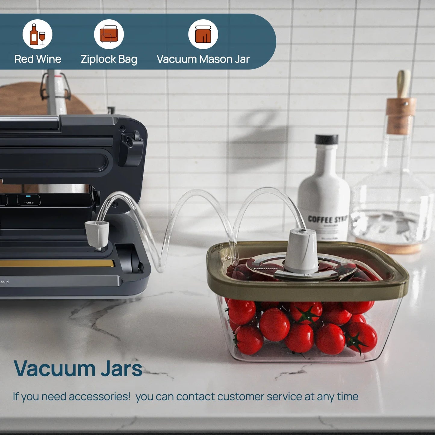 Multifunction Vacuum Sealer for Sous Vide and Food Storage