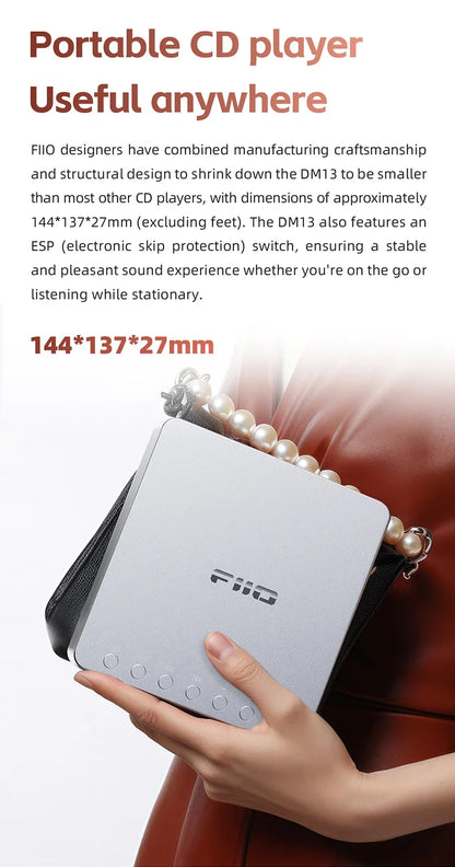 Portable Bluetooth Stereo CD Player with USB Ripping Red