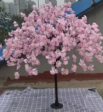 Dark Pink Sakura Artificial Flower Tree Indoor Outdoor