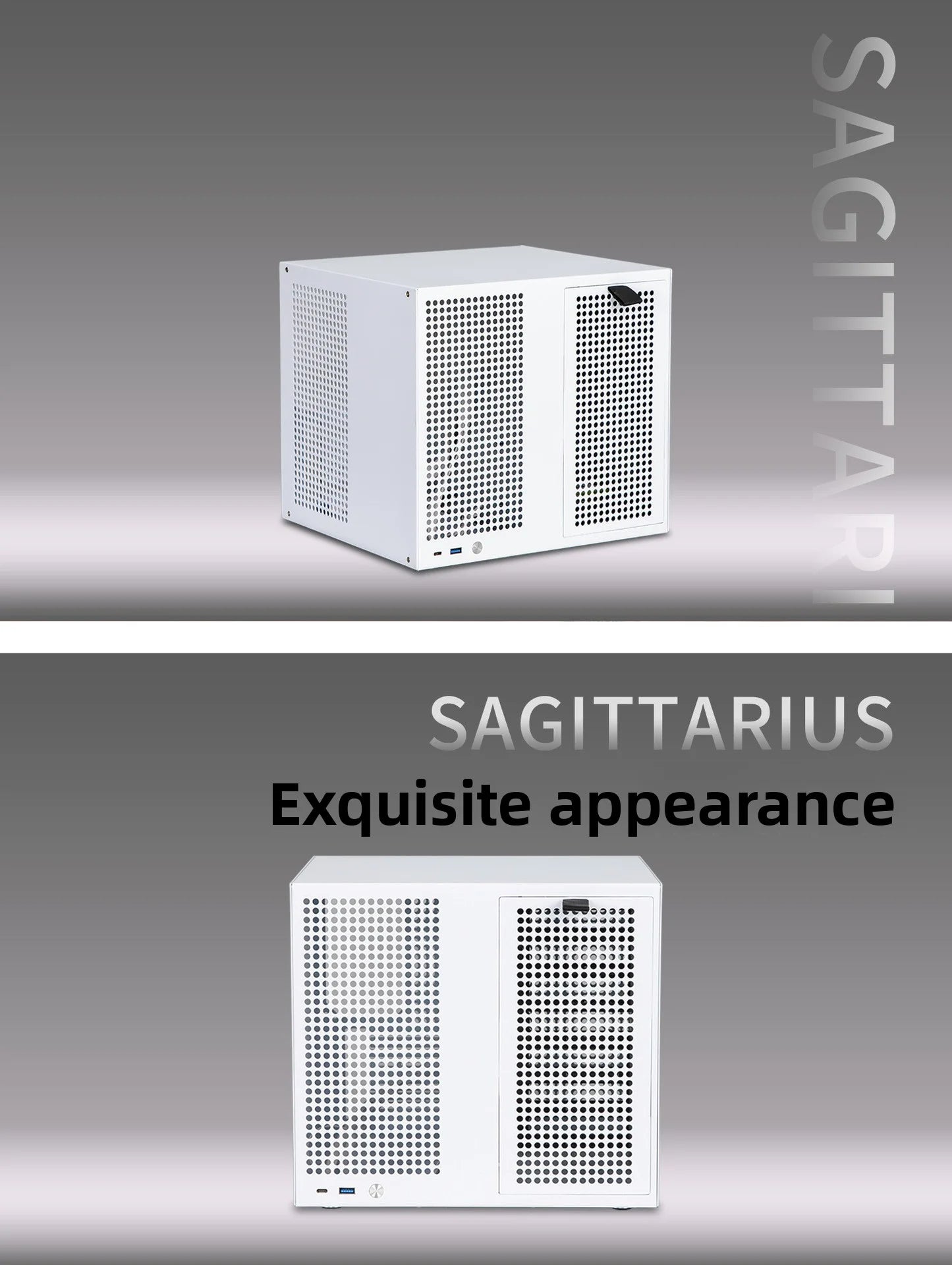 White 8-Bay NAS Case MATX Full-Height PCIe