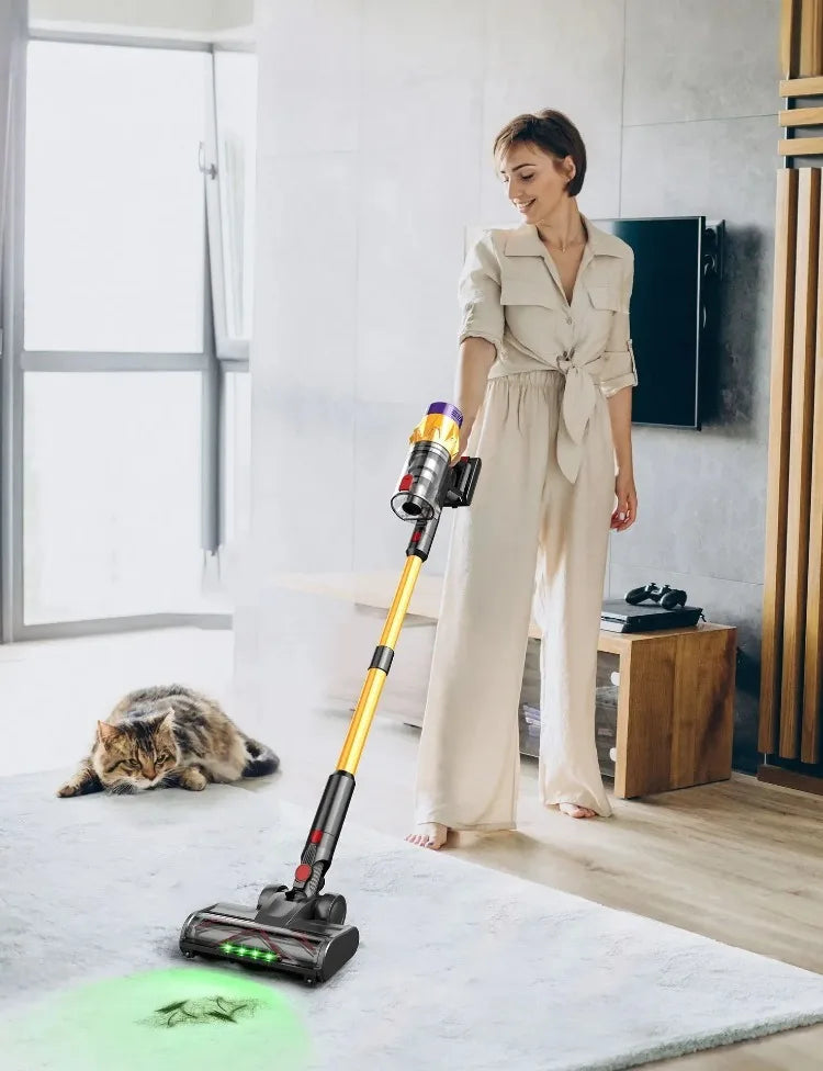 Smart Cordless Vacuum Cleaner with Mite Brush for Pet Hair