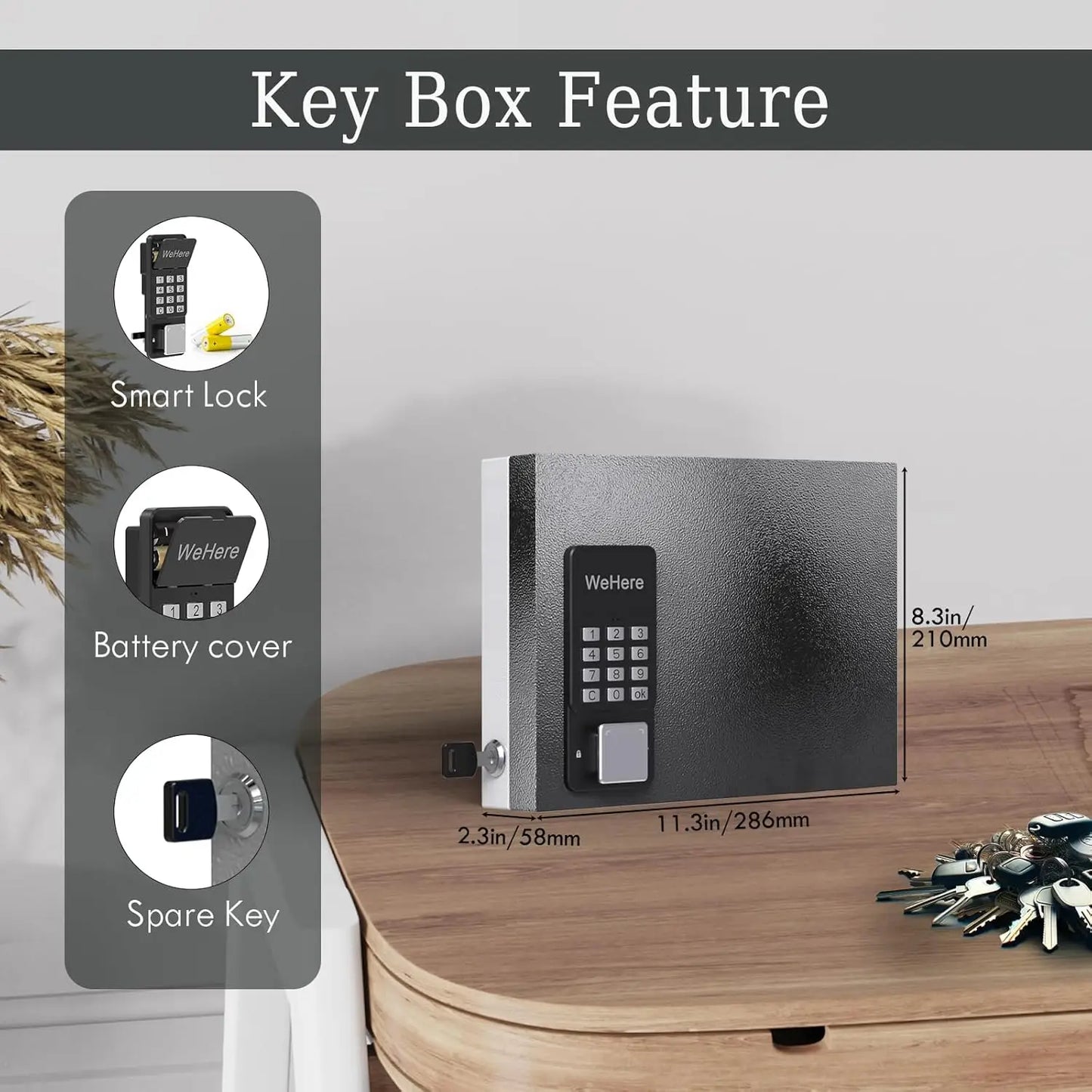 Smart 16-Key Wall Mounted Lock Box Blue