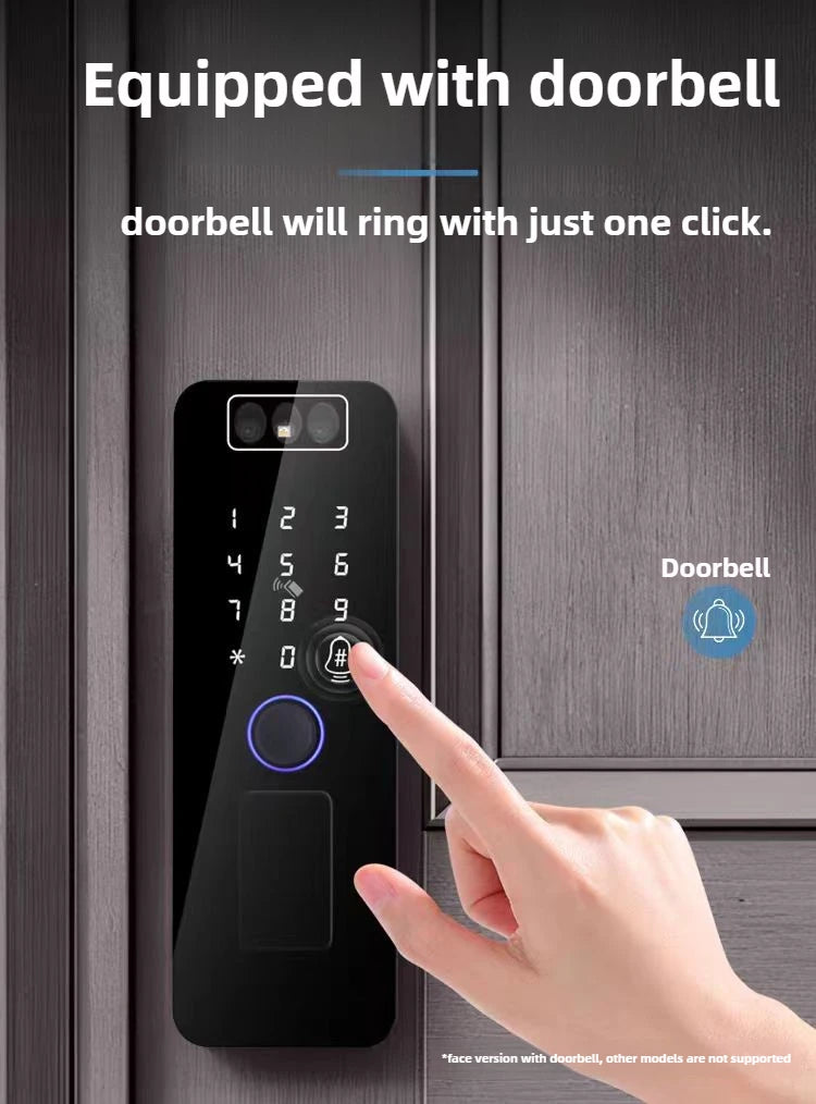 Waterproof Smart Lock 3D Face WiFi 2 Battery