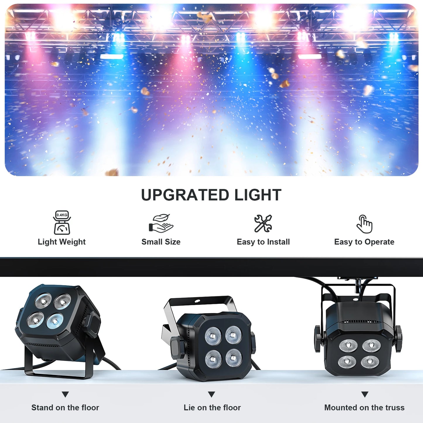 16 Piece 30W Par Lights Set for Wedding Parties