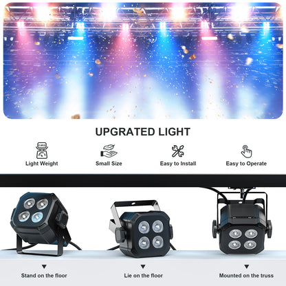 16 Piece 30W Par Lights Set for Wedding Parties