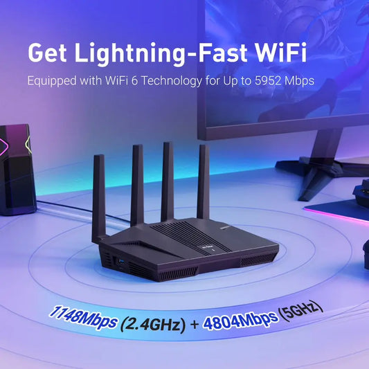 High Speed Wi-Fi 6 Router for Home and Office
