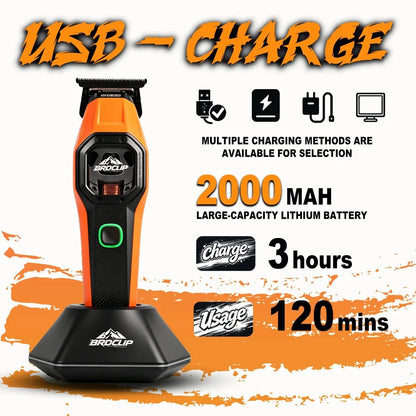 Rechargeable Hair Trimmer 13000RPM Professional Beard Clipper