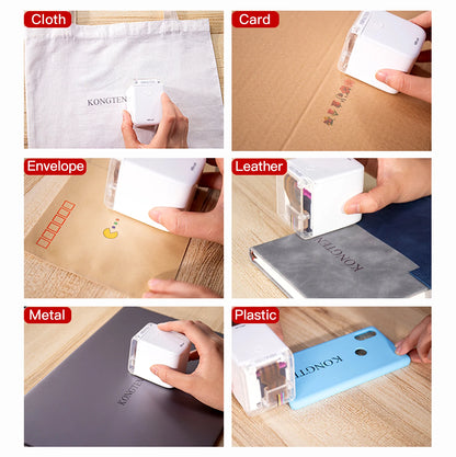 Portable Wireless Handheld Inkjet Printer with Black Ink Cartridge