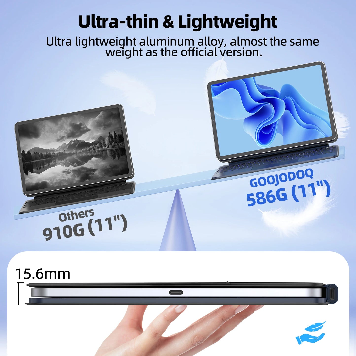 Lightweight Magic Keyboard Case for iPad 10th Gen