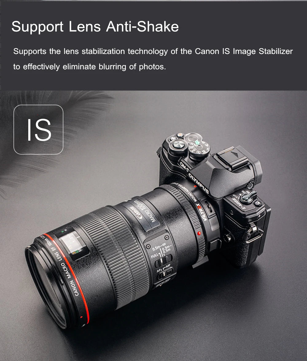 Autofocus Adapter Ring 0.71x for Canon EF to M43 Mount