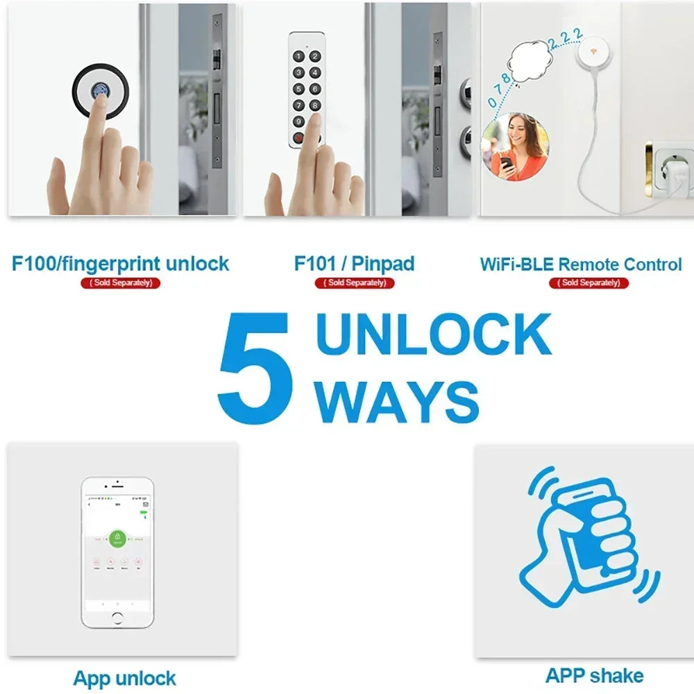 WiFi Smart Door Lock with Fingerprint and Google or Alexa Control