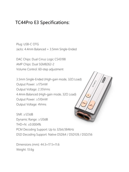 Portable Hi-Res DAC AMP with Independent Volume Control