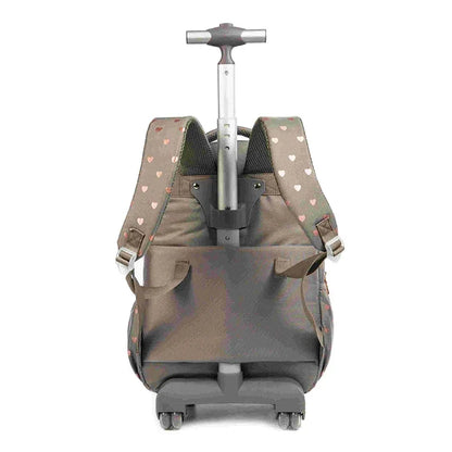 Girls Trolley School Backpack Set with Lunch Bag