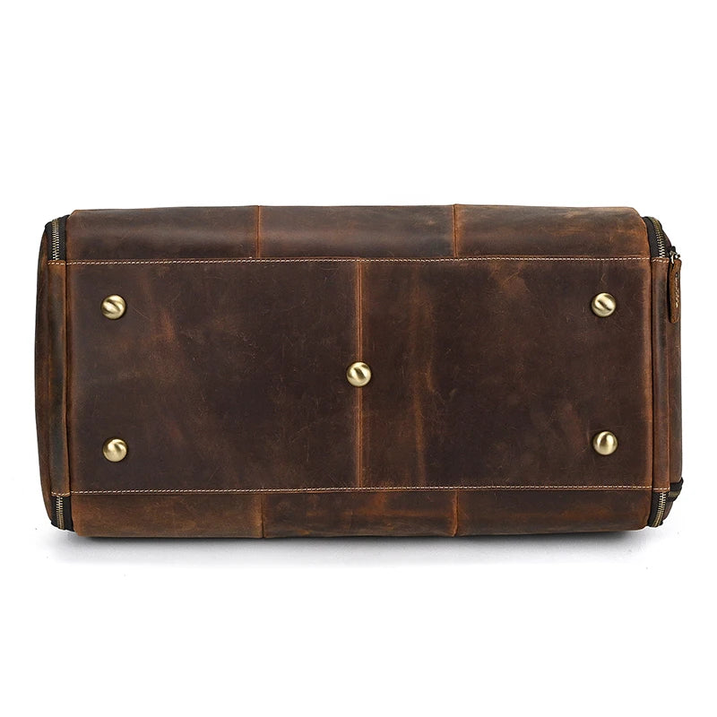 Mens Travel Duffel Bag with Clothes Cover Coffee