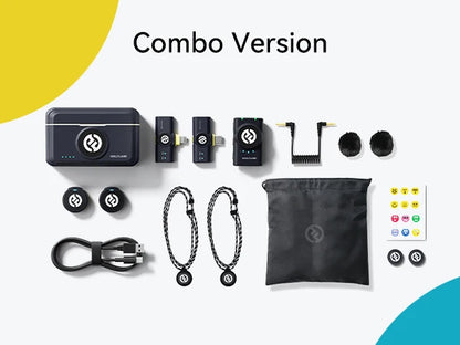 Wireless Lavalier Microphone Combo Set for Camera and Smartphone