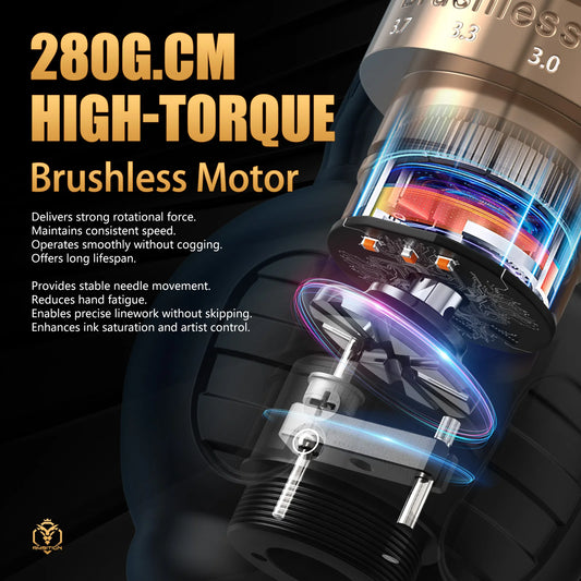 Wireless Tattoo Machine Silver 280 Adjustable Stroke