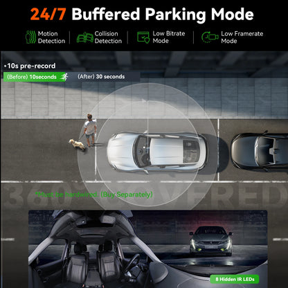 Panoramic 360 Degree Dashcam 5.2K Touch Voice Control