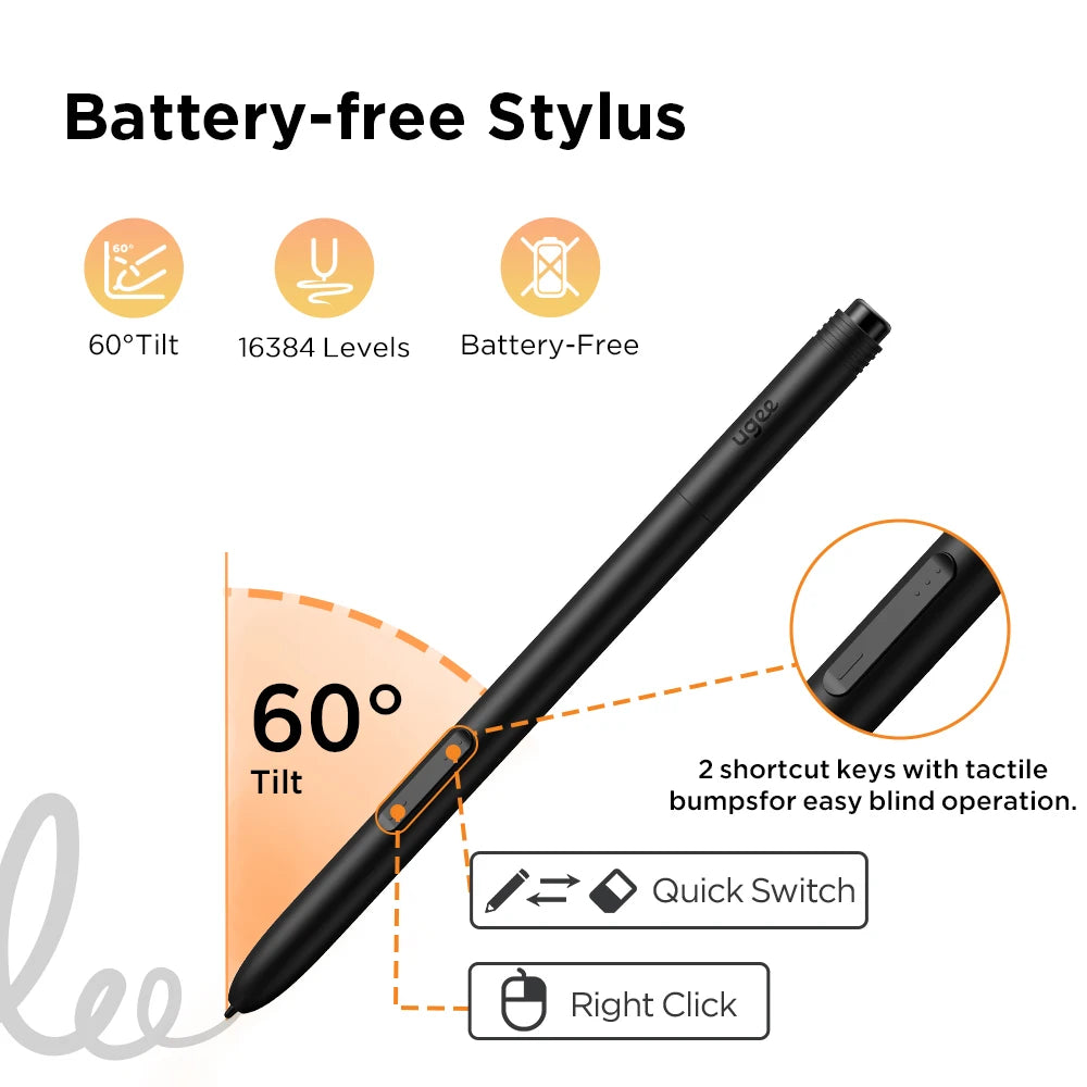 Graphic Drawing Tablet with 11.9 Inch Screen and Wheel
