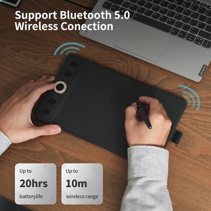 Bluetooth Graphics Tablet 16K Pressure Levels Android Compatible