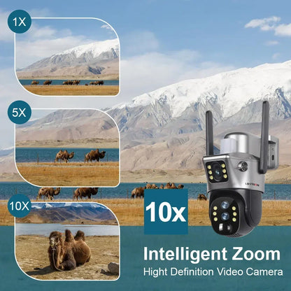12MP 6K Solar PTZ Security Camera 10X Zoom