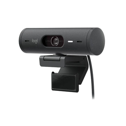 Black 1080p Smart Webcam for Video Conferencing