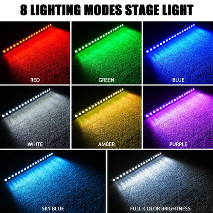 2-Pack 180W RGBW LED Wall Washer Lights DMX Stage