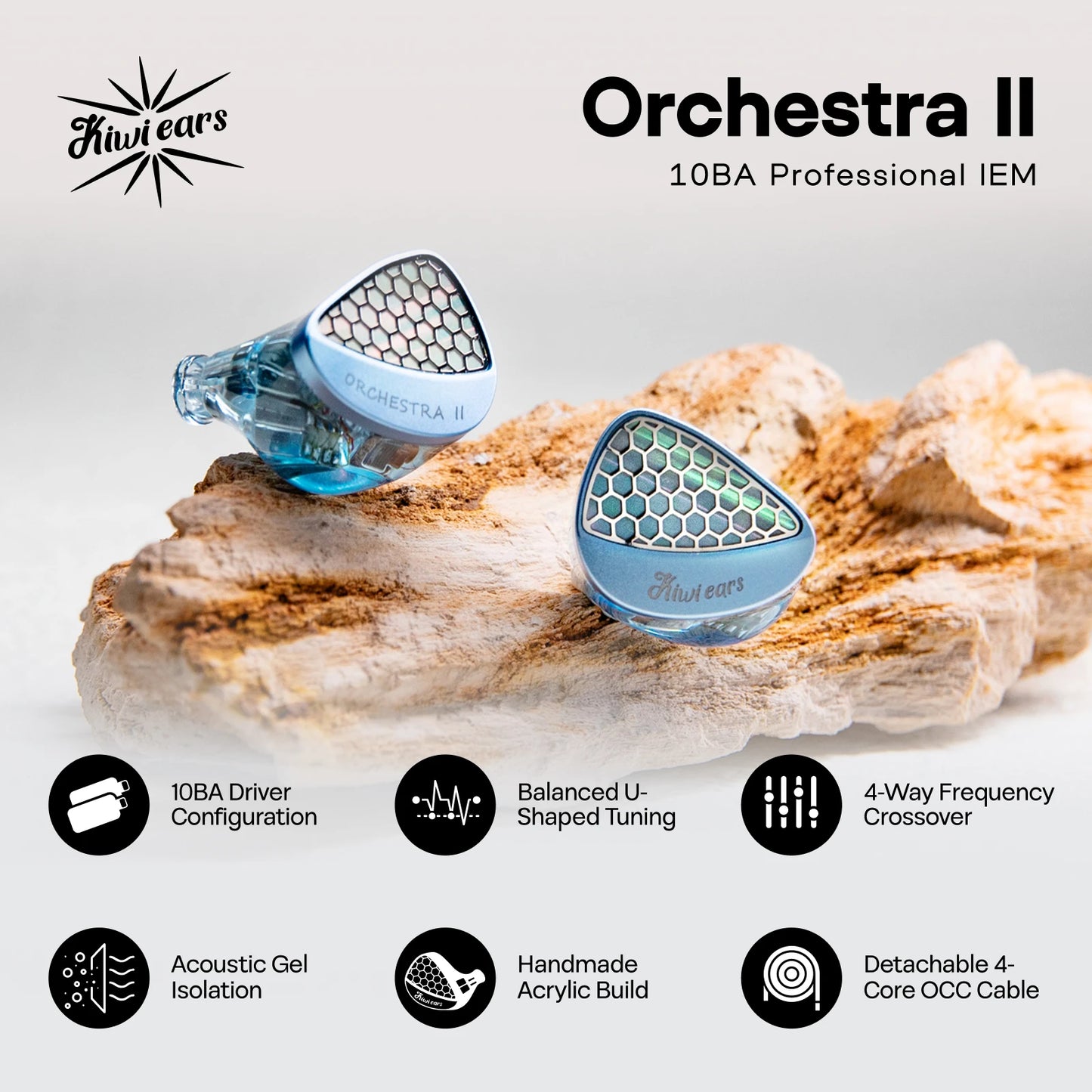 Blue Professional In-Ear Earphones 10BA HiFi Audio