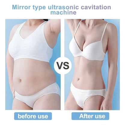 White 40K Cavitation Beauty Machine for Face and Body Shaping