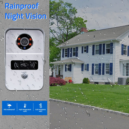 WiFi Video Doorbell Intercom Kit with 1080p Night Vision Camera