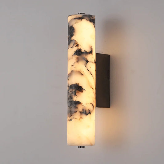 Black Stone Wall Light Warm White Bedside Decorative Lamp
