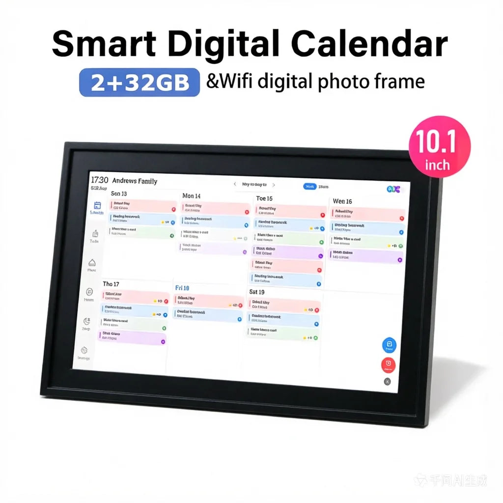 10.1 Inch Smart Digital Family Calendar Touchscreen Display