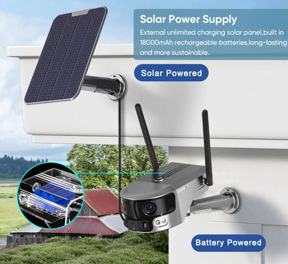 4K Smart WiFi Camera 128GB Outdoor PIR Detection