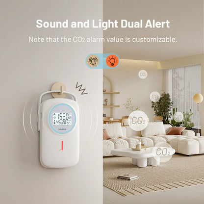Smart Bluetooth CO2 Air Quality Monitor with Temperature Humidity