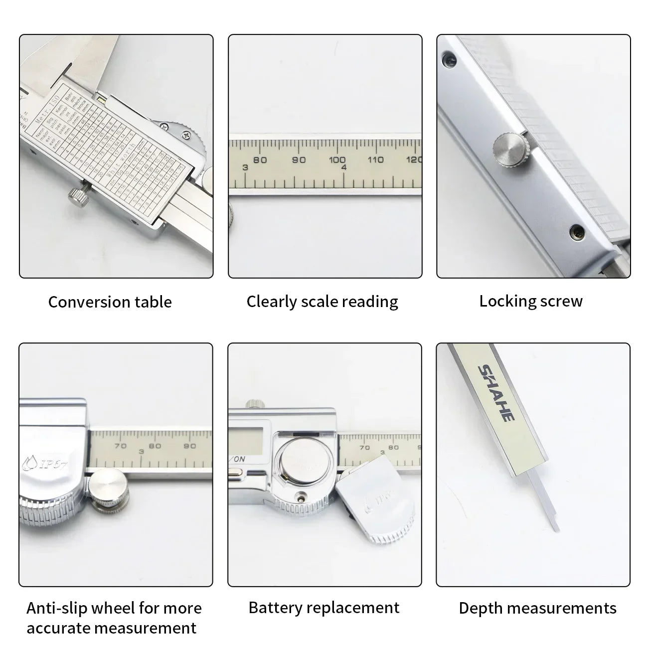 IP67 Waterproof Digital Vernier Caliper 0-200mm Precision Measuring Tool