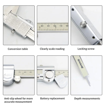 IP67 Waterproof Digital Vernier Caliper 0-200mm Precision Measuring Tool