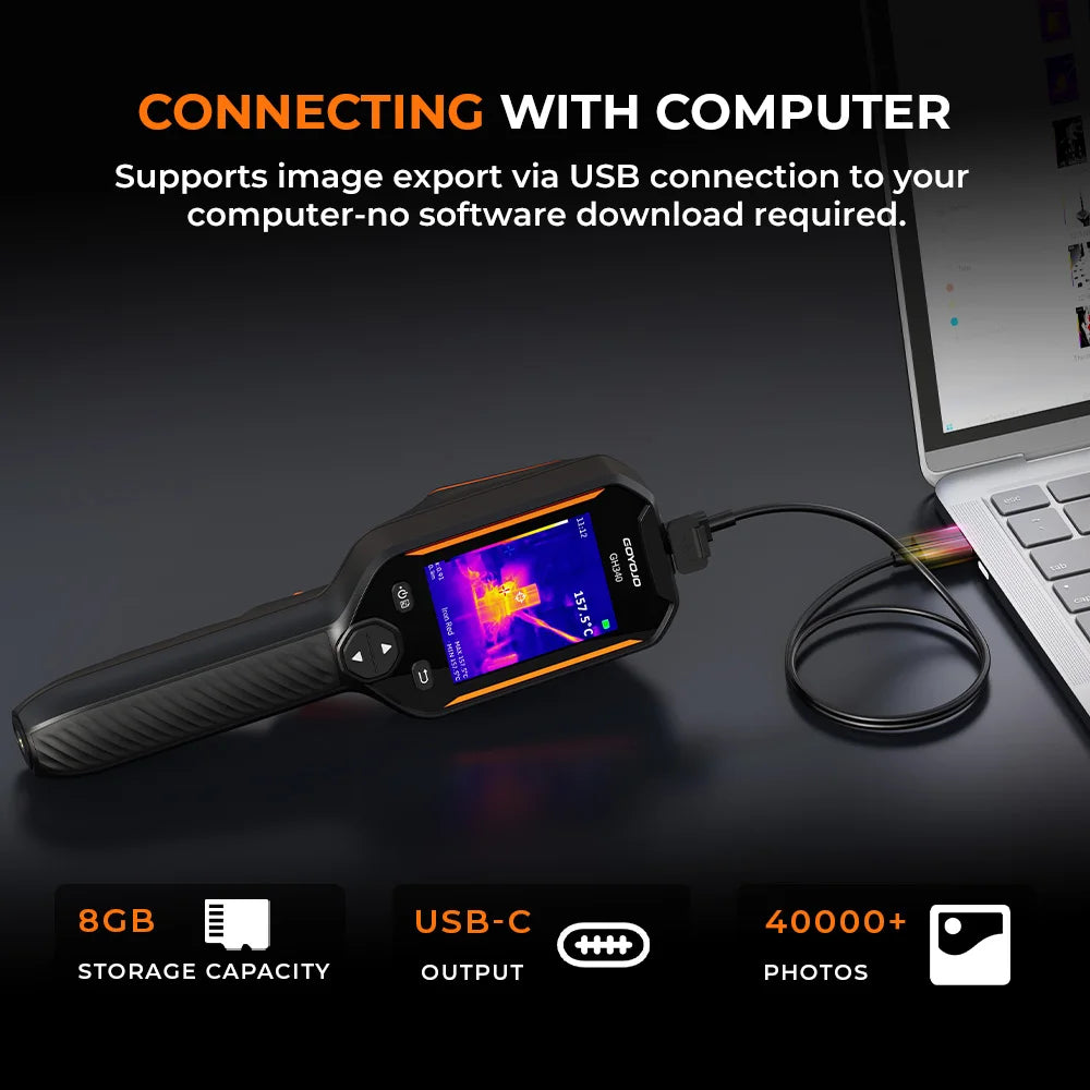 256x192 Thermal Imaging Camera with 2MP Visual
