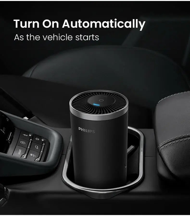 Philips Gopure Car Air Purifier with Nano and UVC Filtration USB