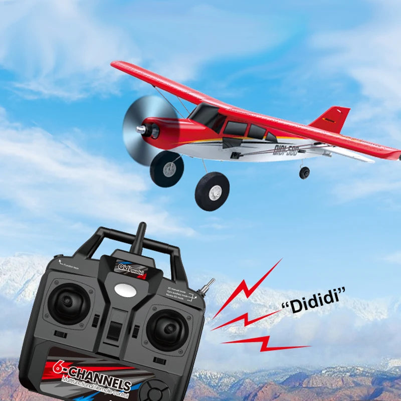 Red 4CH Brushless RC Plane with Fixed Wing