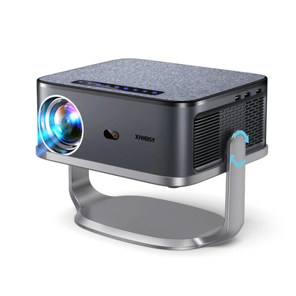 Portable Android 12 Projector with Stand and Auto Focus