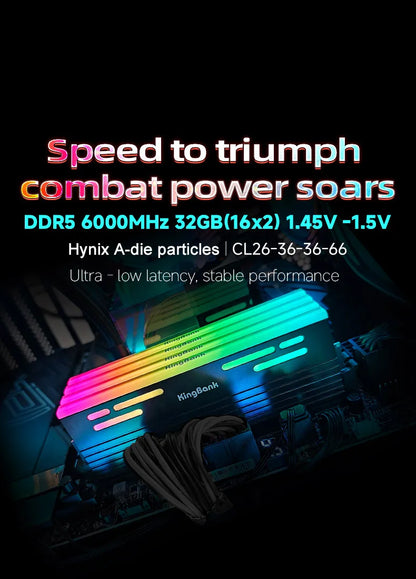 DDR5 32GB 6000MHz RGB Overclocking RAM for High Performance PCs
